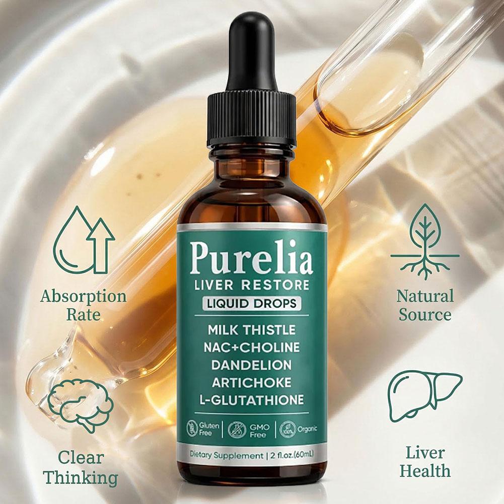 Herbal Wellness Formula - Purelia Liver Restore Liquid Drops Milk