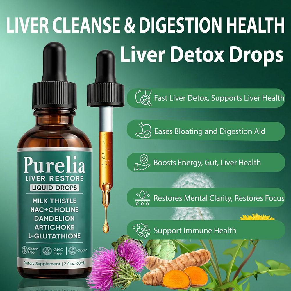 Purelia Liver Restore Liquid D - Herbal Wellness Formula review and price