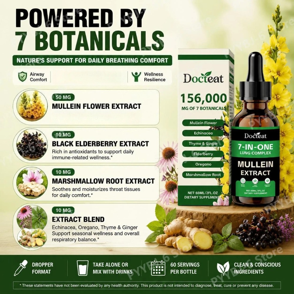 Docteat 7-in-1 Mullein Extract - Herbal Wellness For You review and price