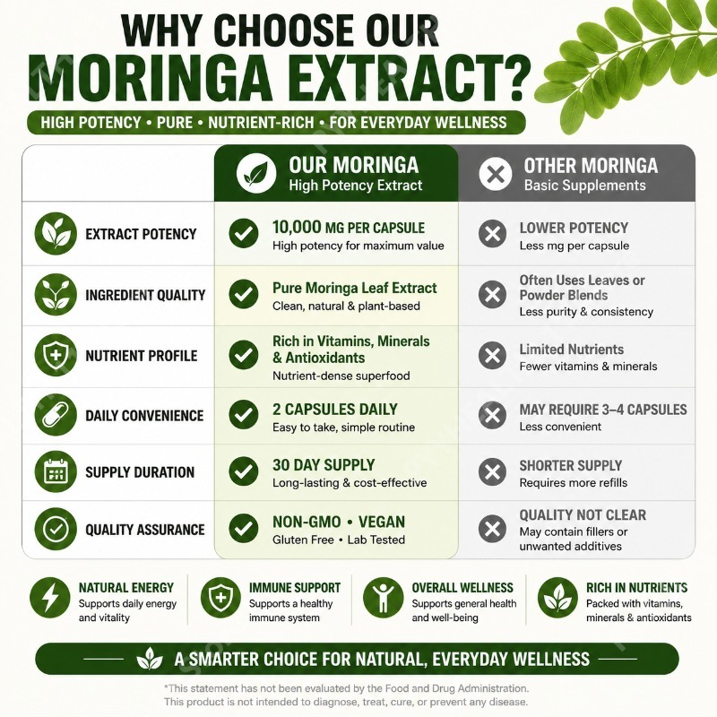 Premium Moringa Supplement wit - Herbal Wellness Formula review and price